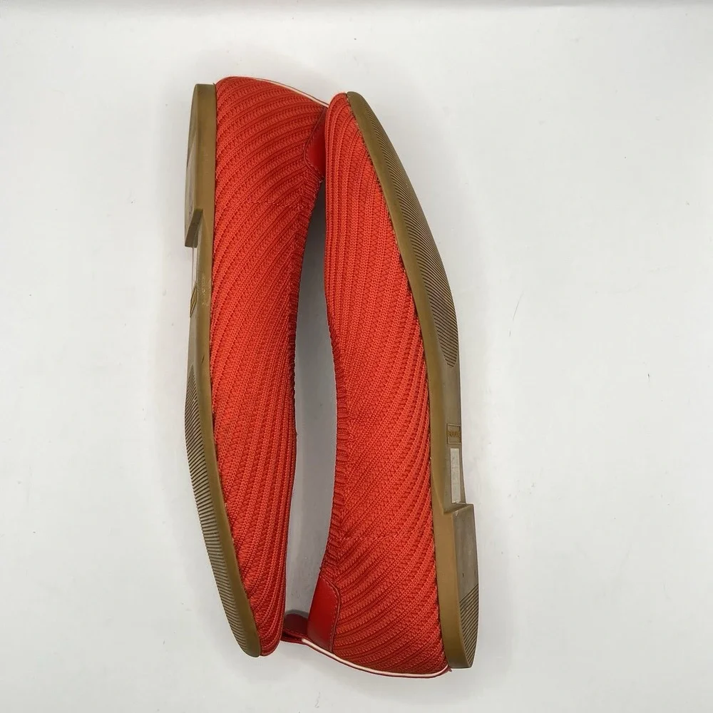 Everlane Day Glove ReKnit Ballet Flat Sz 10 Red  Minimalist Classic Travel
